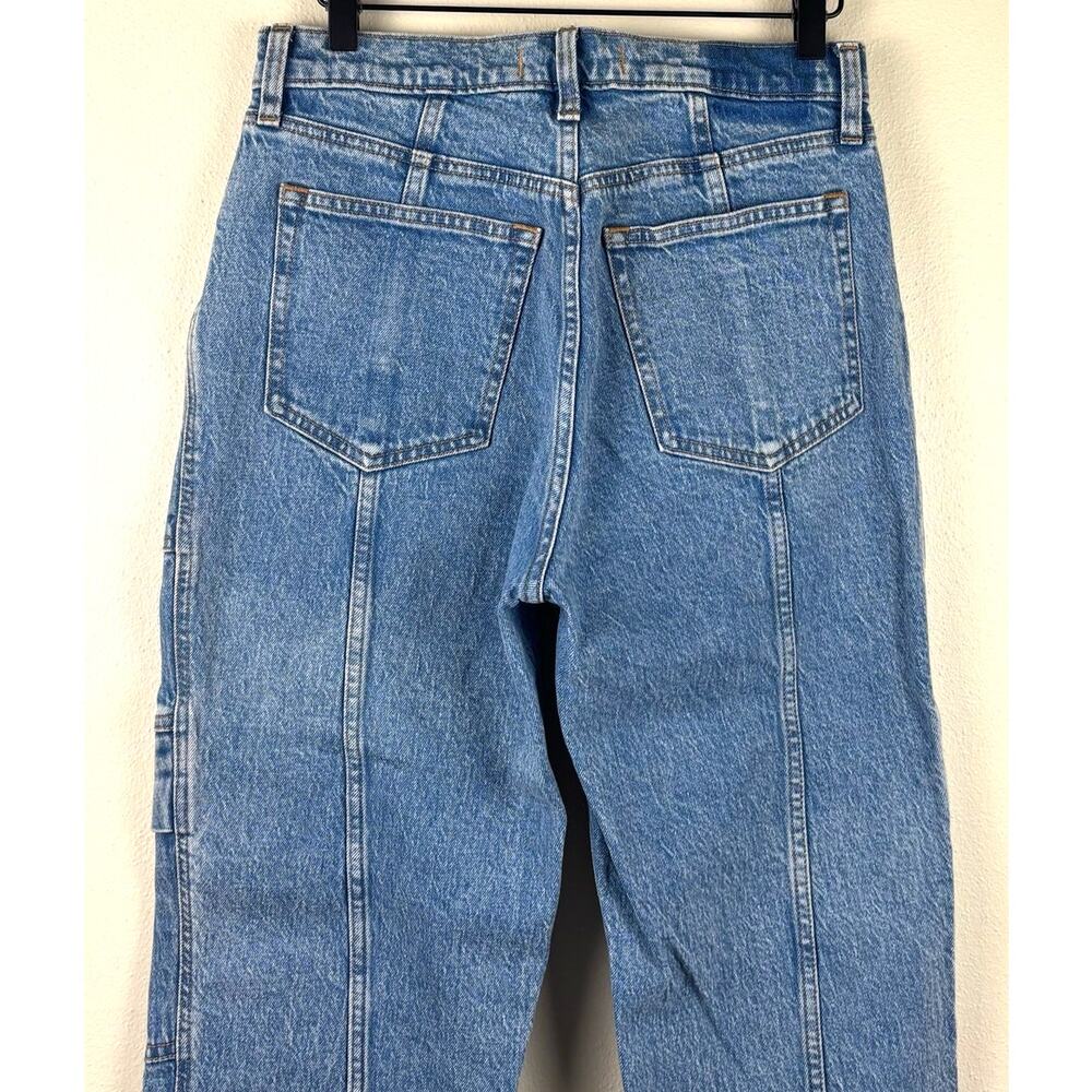 Abercrombie & Fitch 90's Straight Ultra High Rise Jeans Size 28 Blue Carpenter - Picture 7 of 8